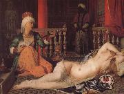 Jean-Auguste Dominique Ingres lady-in-waiting and bondman France oil painting artist